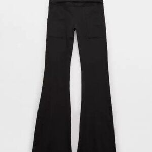 OFFLINE By Aerie The Hugger High Waisted Foldover Flare Legging, Short Length